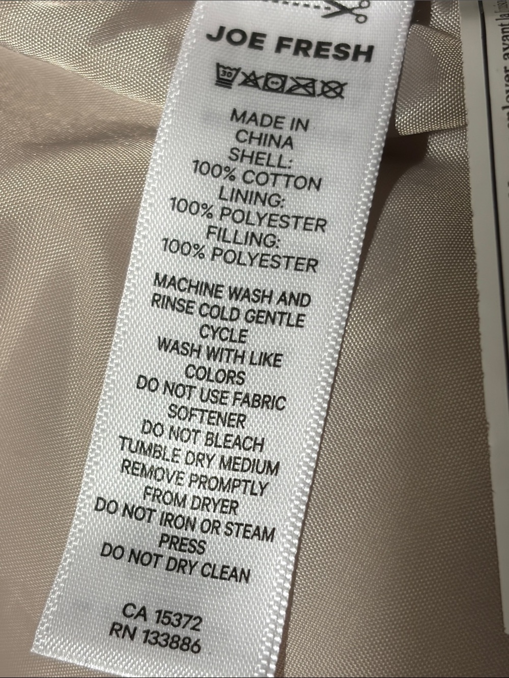 Joe Fresh Corduroy Cloud Puff Jacket in Tan.  Size Small - Picture 9 of 9
